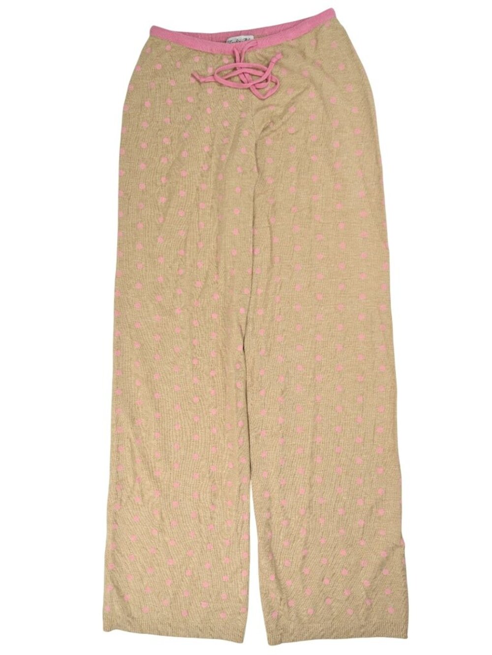 Frankies Bikinis Mellow Knit Pants in Pink Ornaments